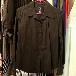 Black stretch button down.